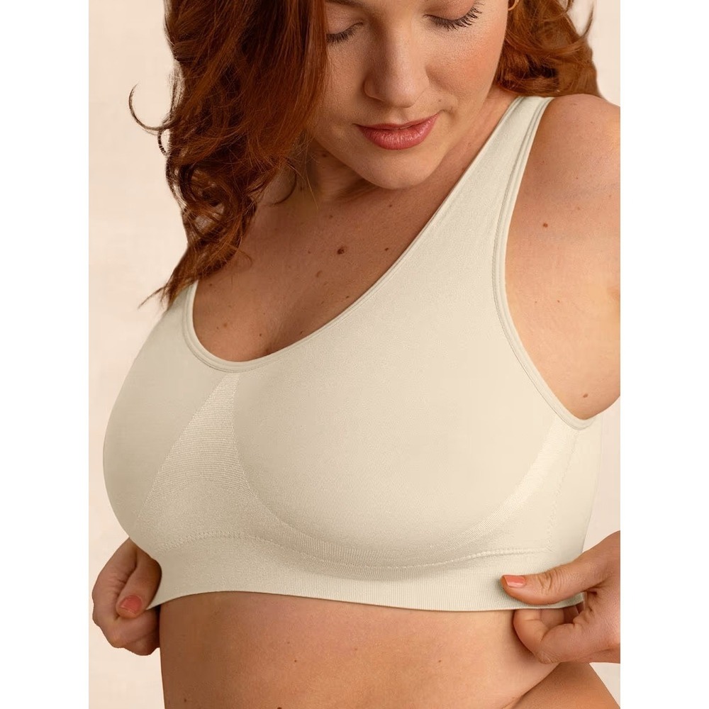 Truekind Everyday Throw-on Wireless Bralette‎ Beige 3XL NWT